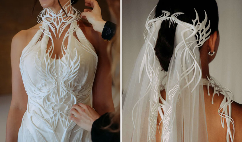 vestido novia impreso 3D